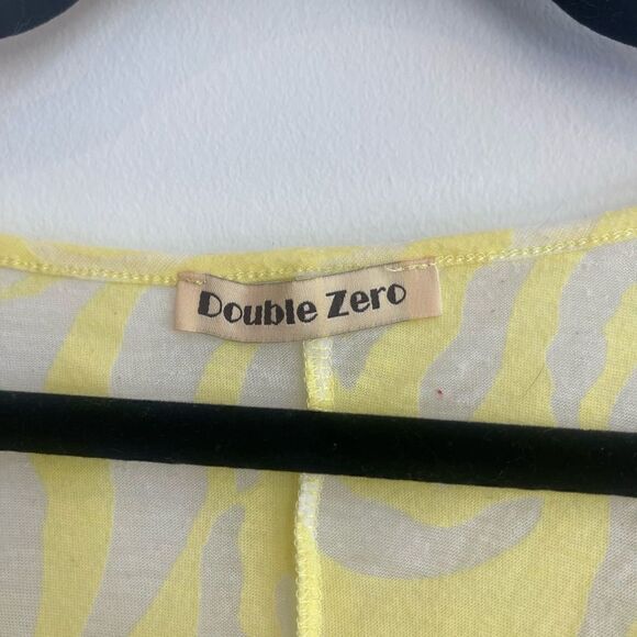 Zebra Striped Yellow Burnout Poncho Top  Beach Coverup - Small - Picture 3 of 5